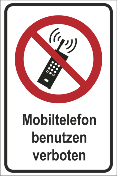 Verbotsschild Handy untersagt